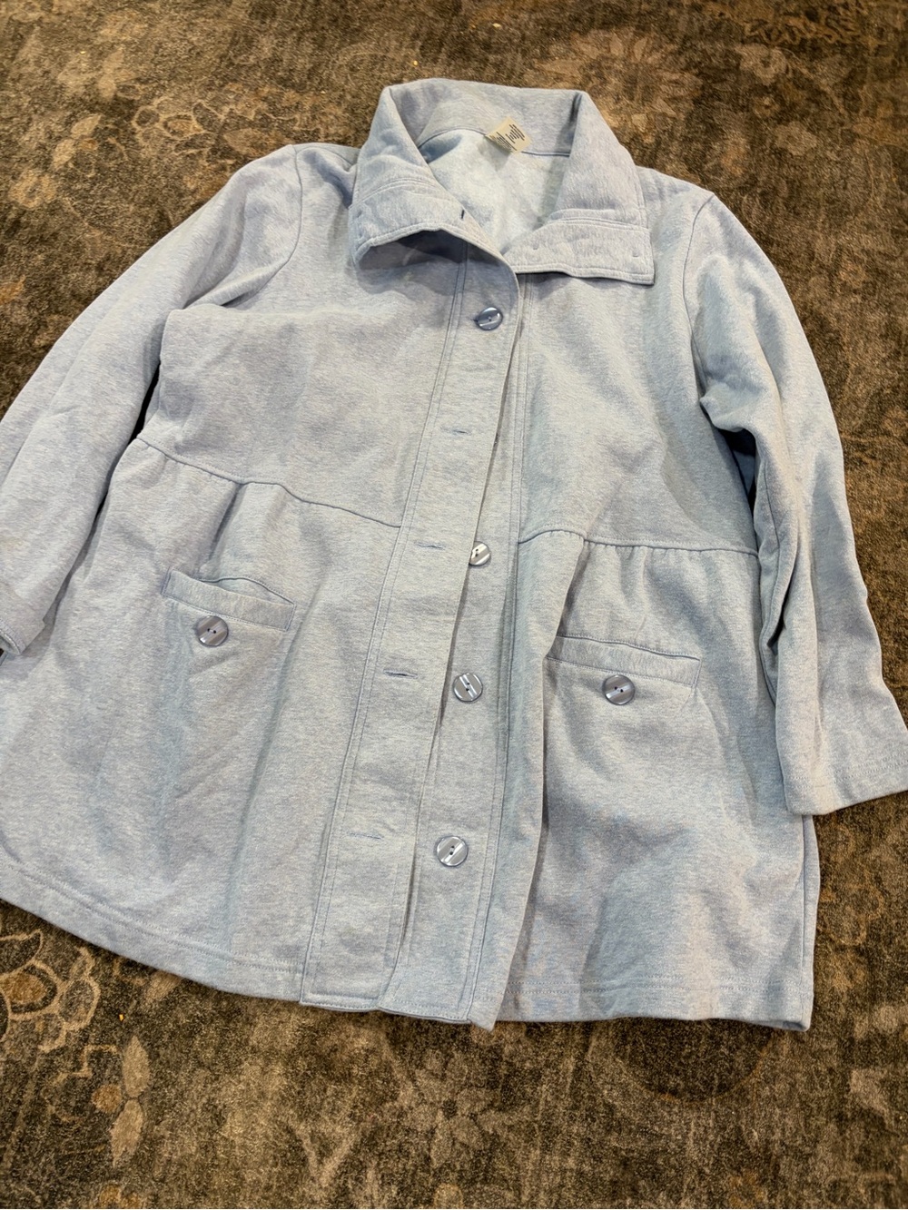 Blair Light Blue Button-Front Peacoat